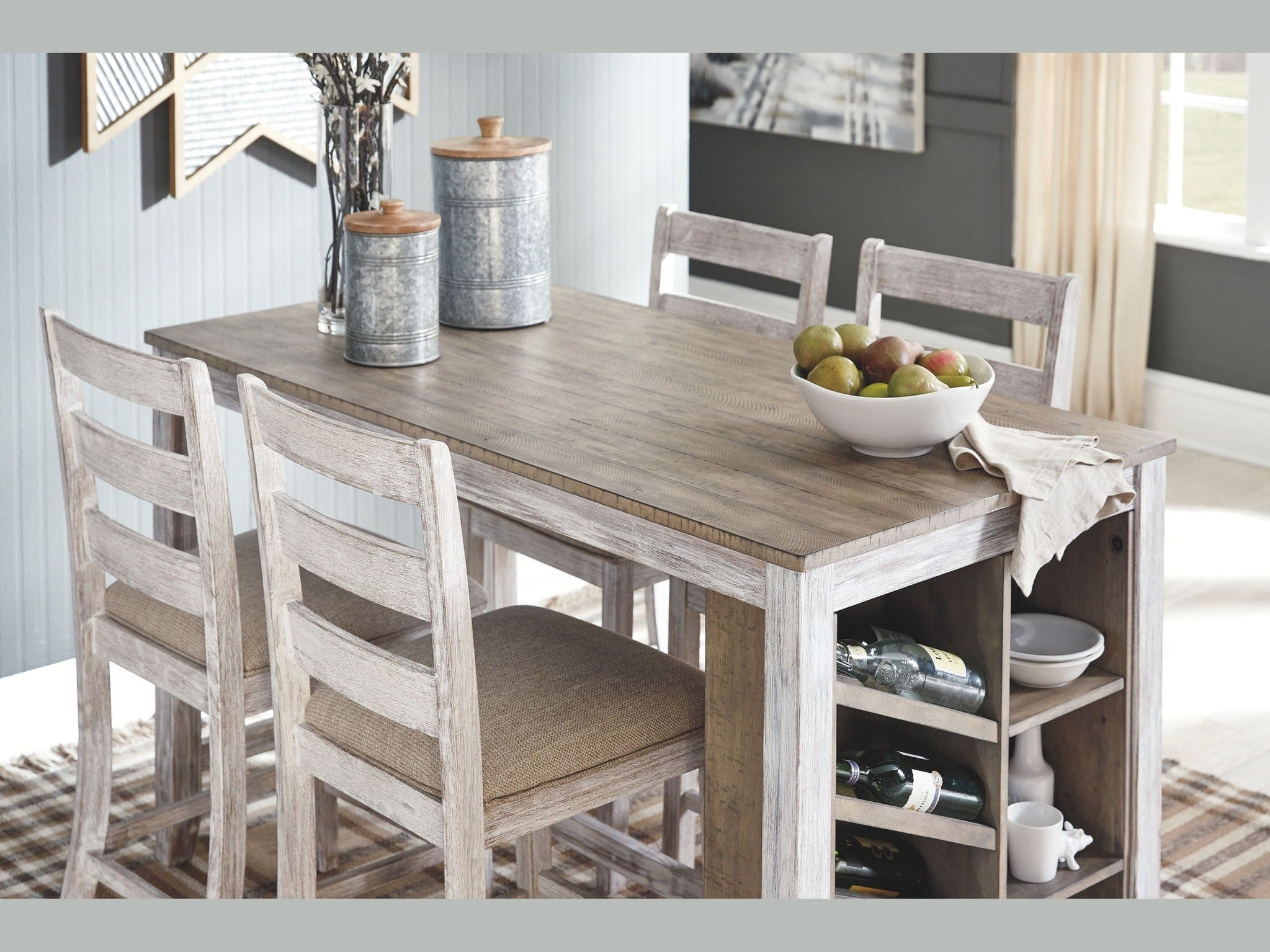 Skempton - Rectangular Counter Table With Storage Set