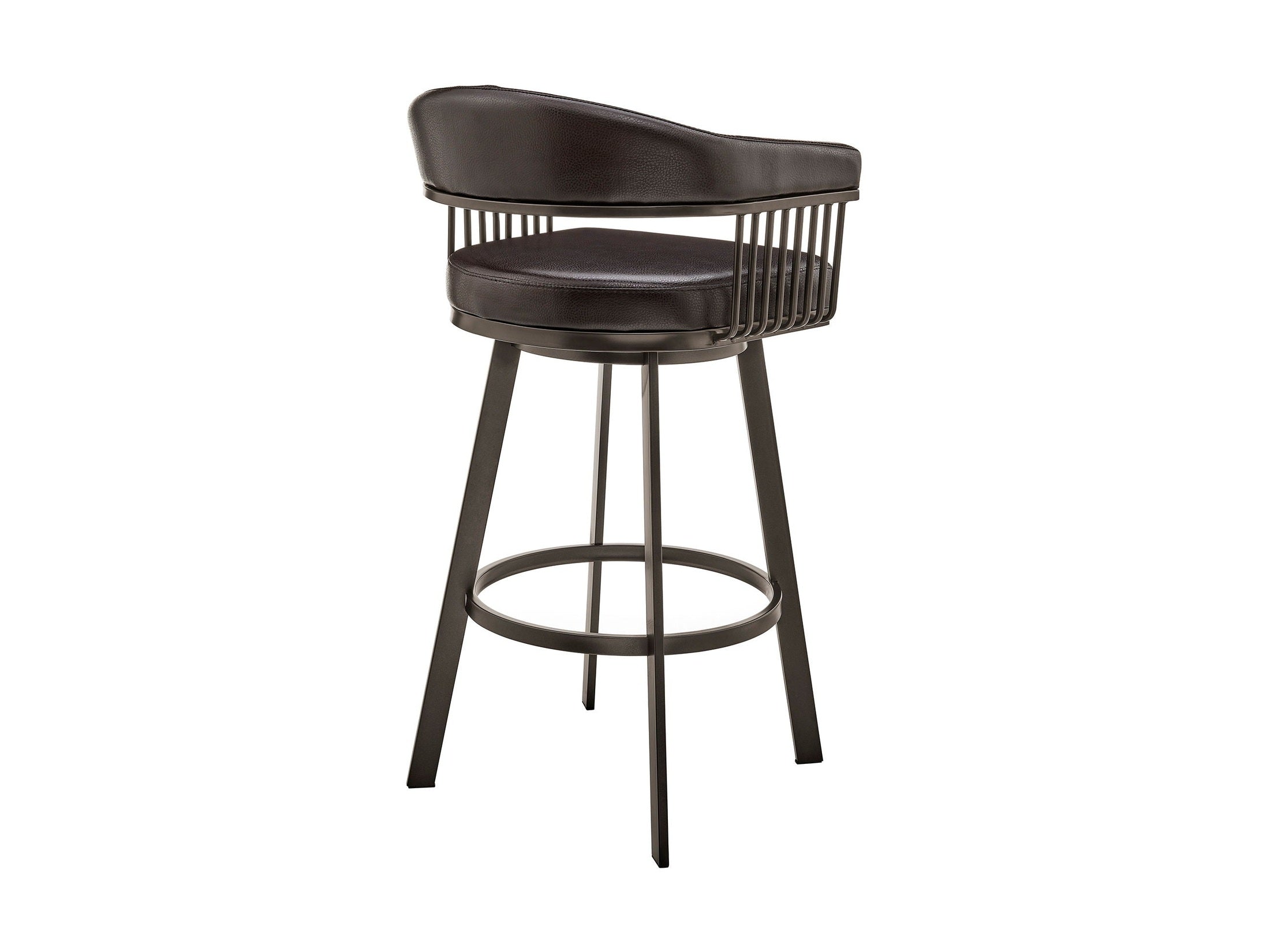 Bronson - Swivel Bar Stool - Java Brown Finish