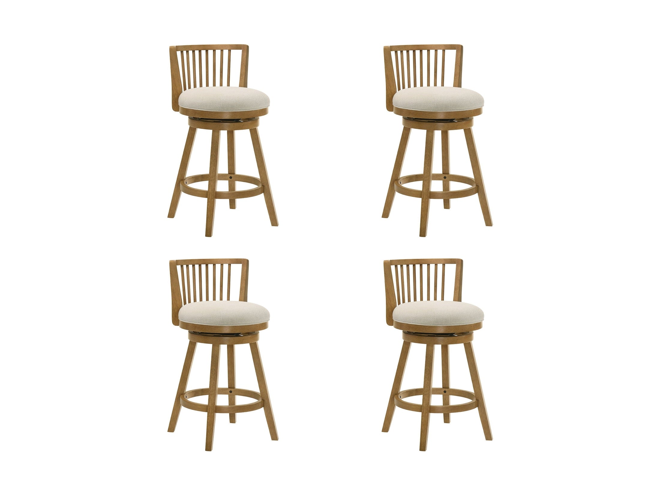 Harper - 26" Amber Glow Counter Height Rubberwood Swivel Barstool