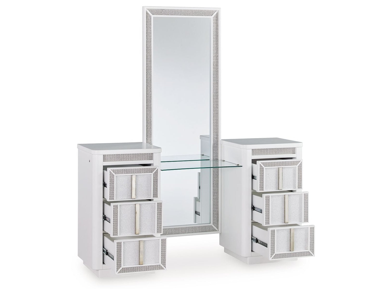 Chalanna - Vanity With Mirror - White