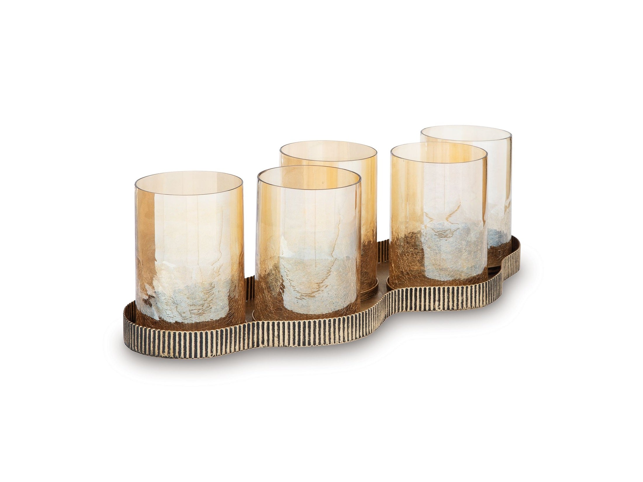 Evereton - Candle Holder - Antique Gold Finish