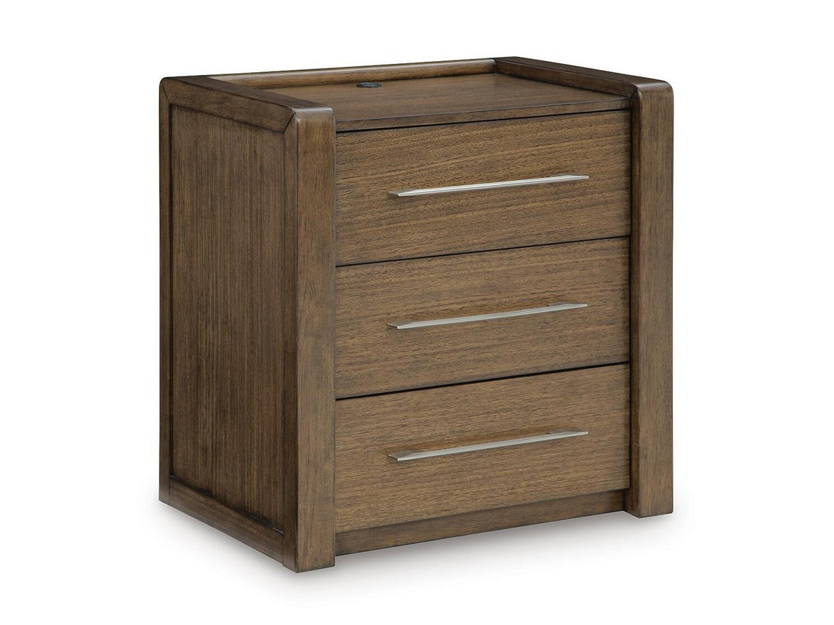 Marxmore - Three Drawer Night Stand - Brown