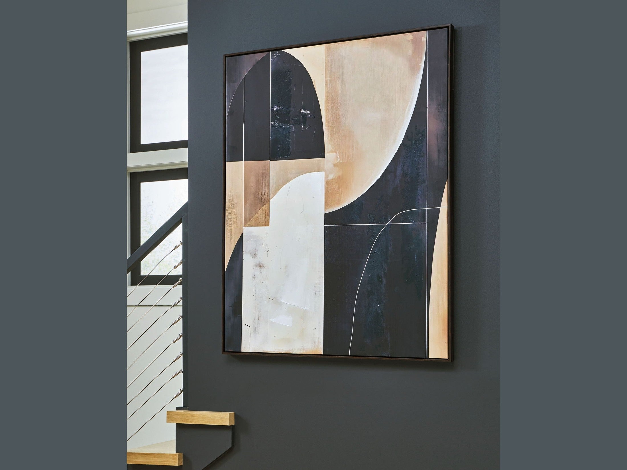 Ewanford - Wall Art - Black / Brown / Tan