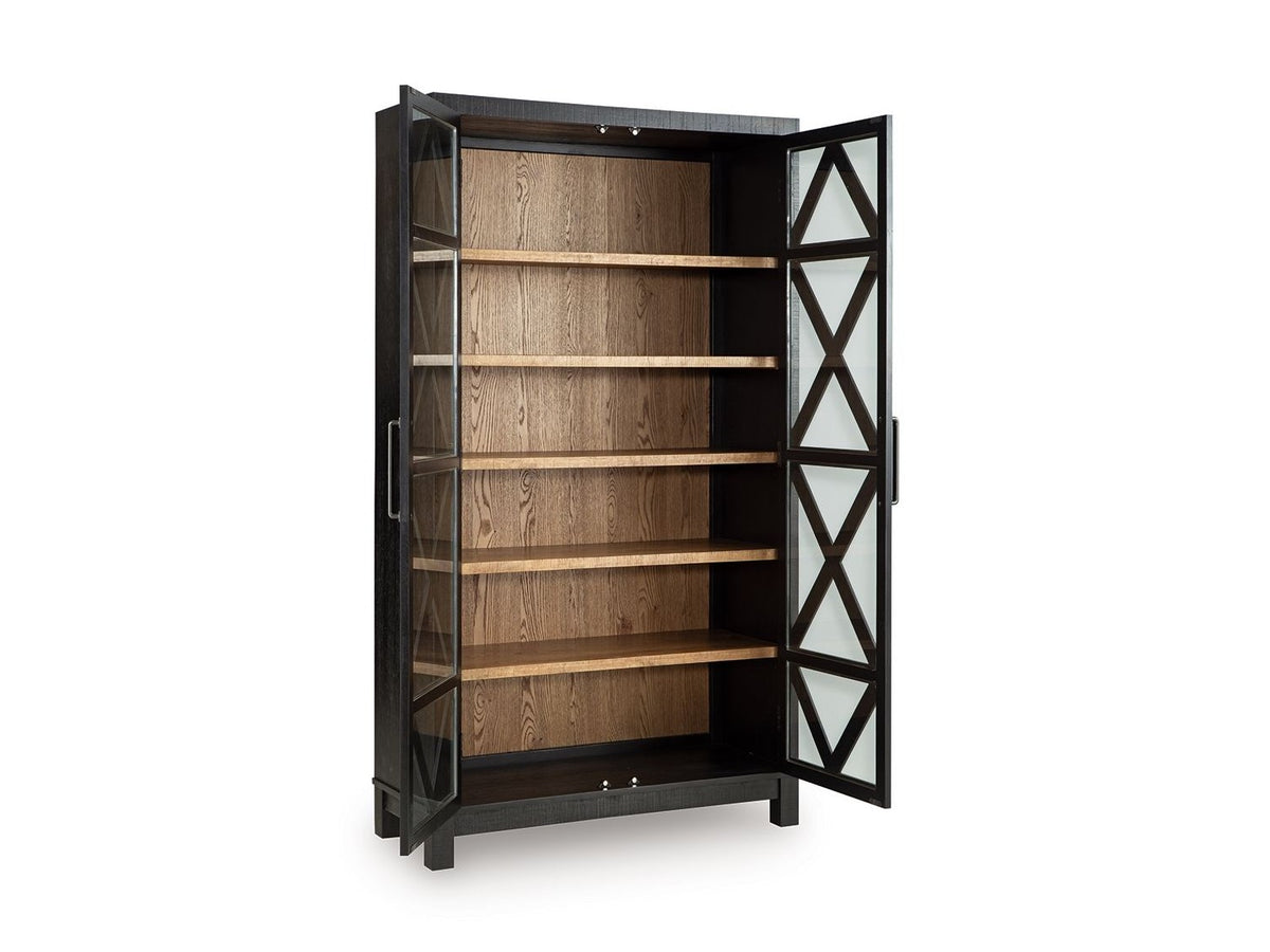 Christop - Accent Cabinet - Black / Brown