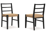Isanti - Dining Room Side Chair (Set of 2) - Light Brown / Black