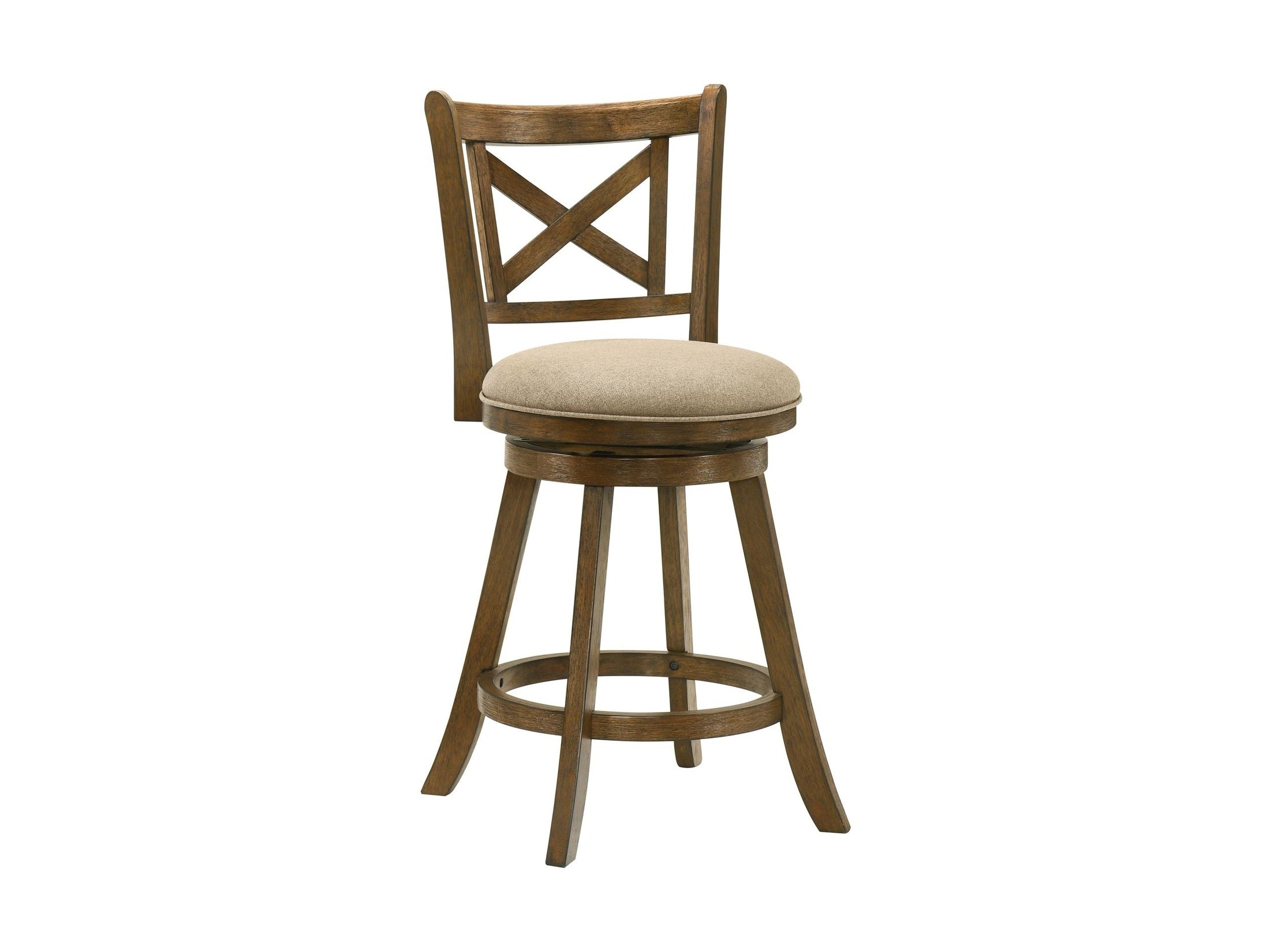 Kodi - Modern Farmhouse Swivel Wood Counter Height Kitchen Bar Stool