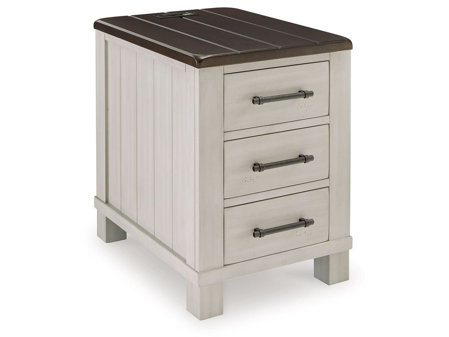 Darborn - Chair Side End Table - Gray / Brown