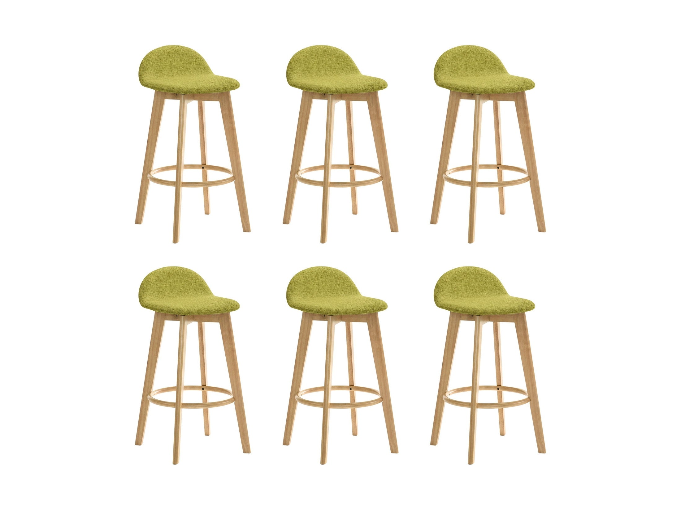 Vera - Upholstered Wood Counter Height Barstool