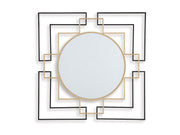 Oceanal - Accent Mirror - Black / Gold Finish