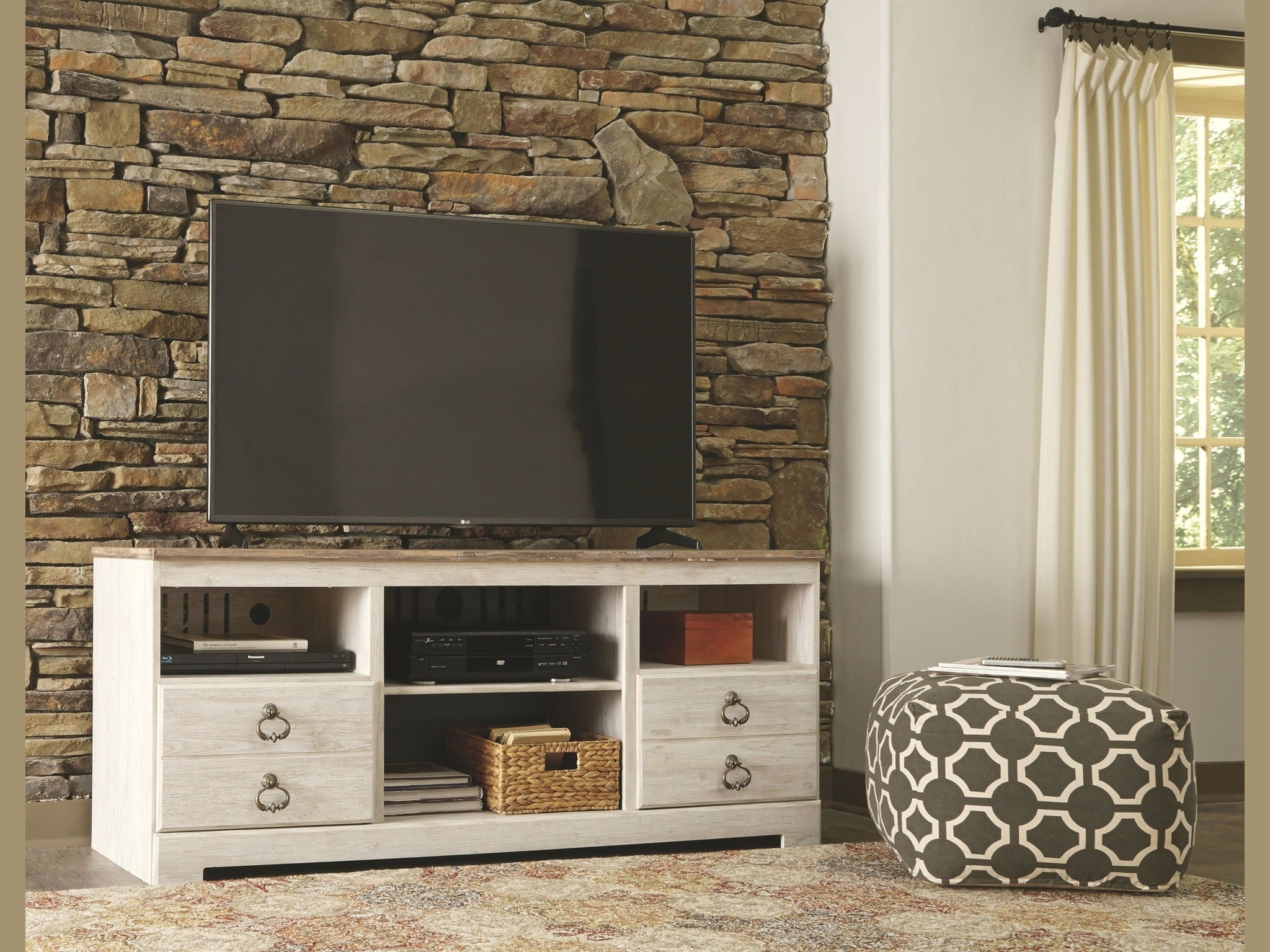 Willowton - TV Stand With Fireplace Option