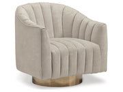 Penzlin - Swivel Accent Chair - Pearl