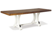 Valebeck - Rectangular Dining Room Table - White / Brown