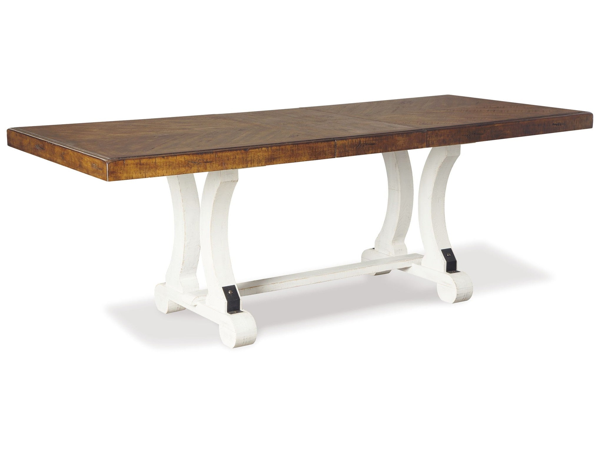 Valebeck - Rectangular Dining Room Table - White / Brown