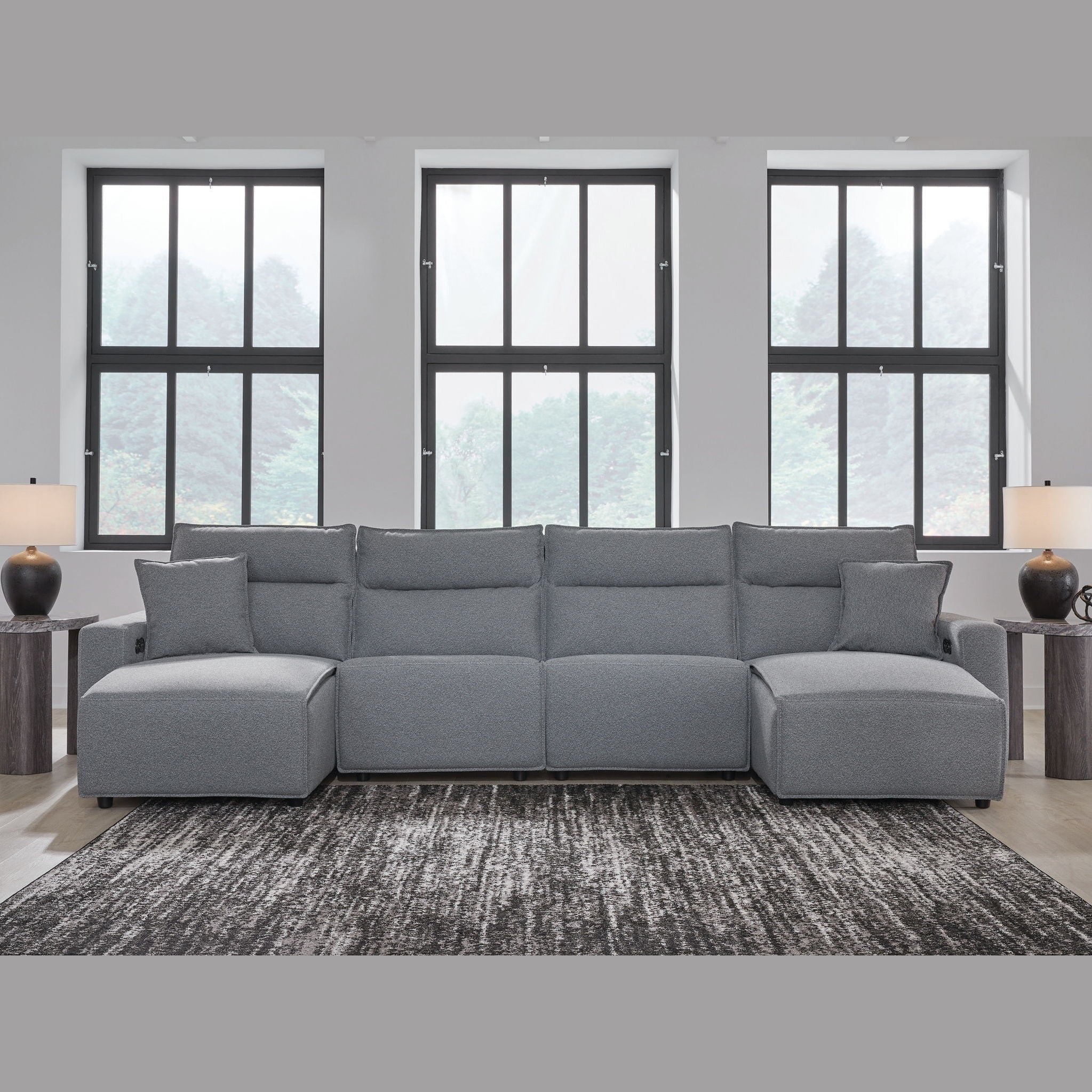 Modmax II - Reclining Sectional - Salt And Pepper