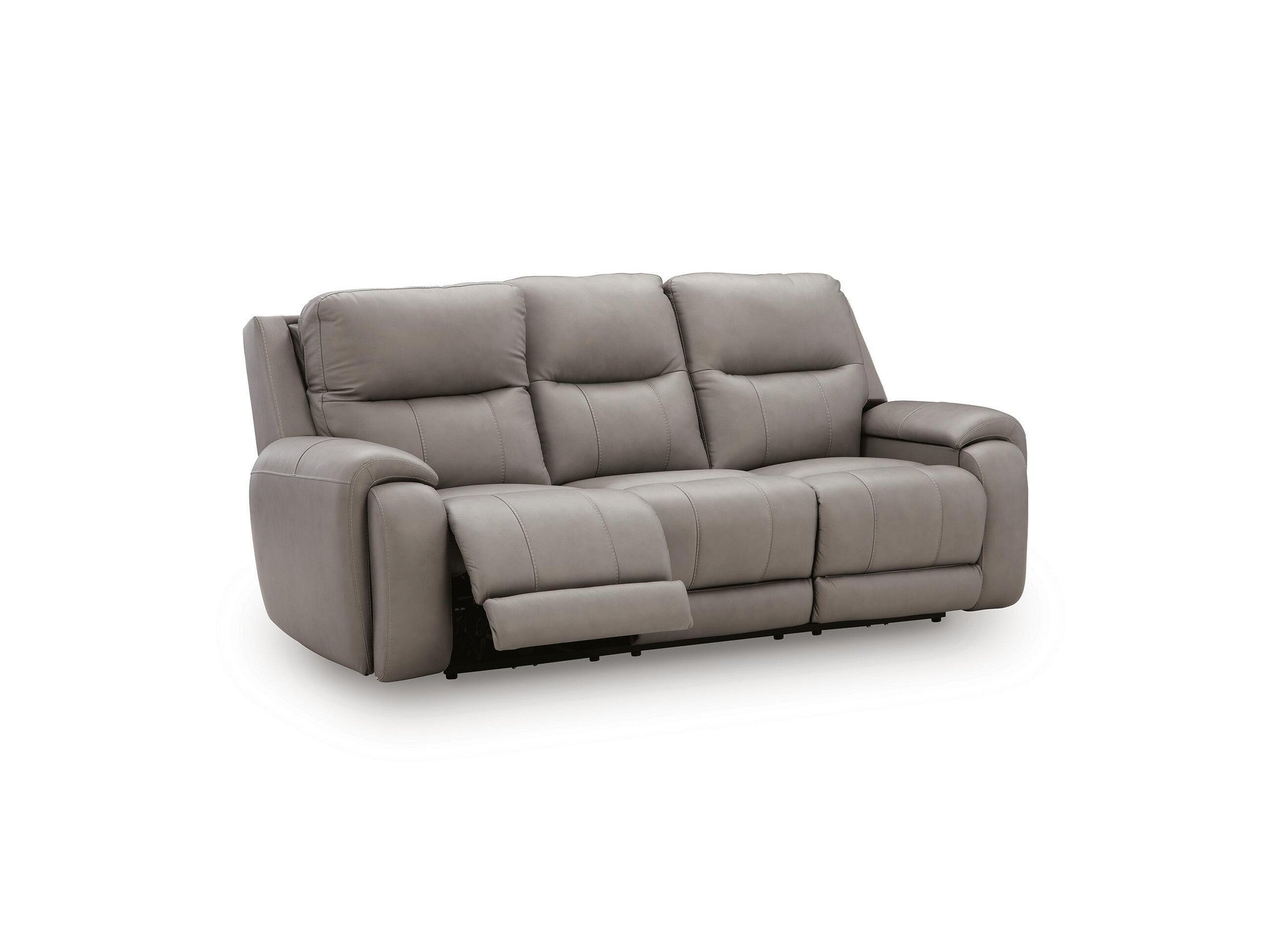 Real Moments - Power Reclining Sofa With Audio Seating - Ash