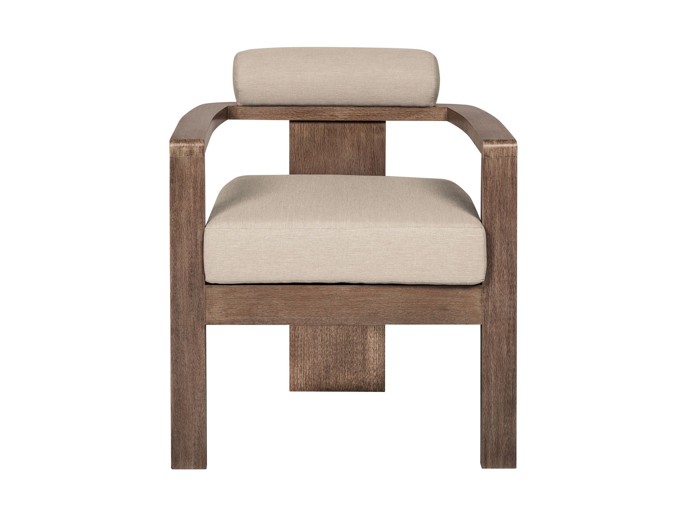 Relic - Outdoor Patio Dining Chair - Weathered Eucalyptus / Taupe
