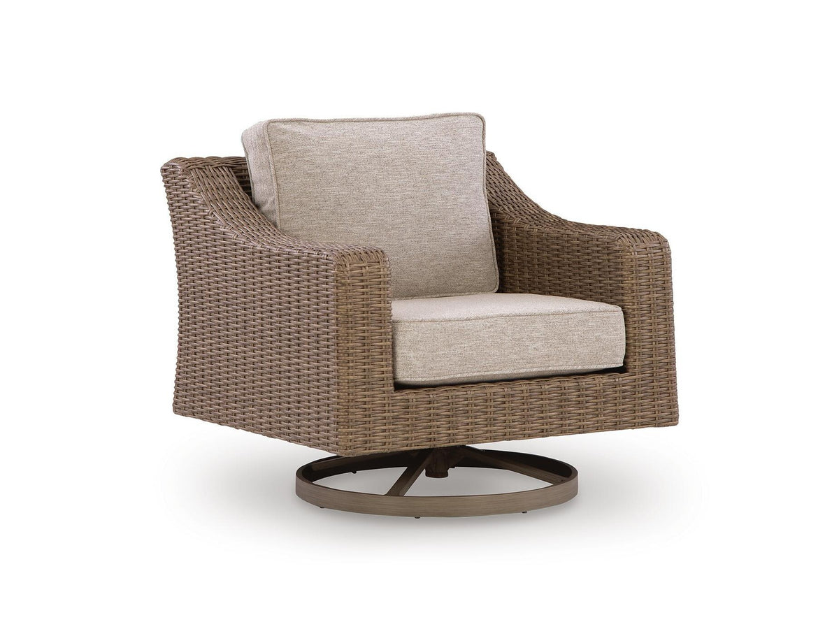 Laguna Heights - Swivel Lounge With Cushion - Beige