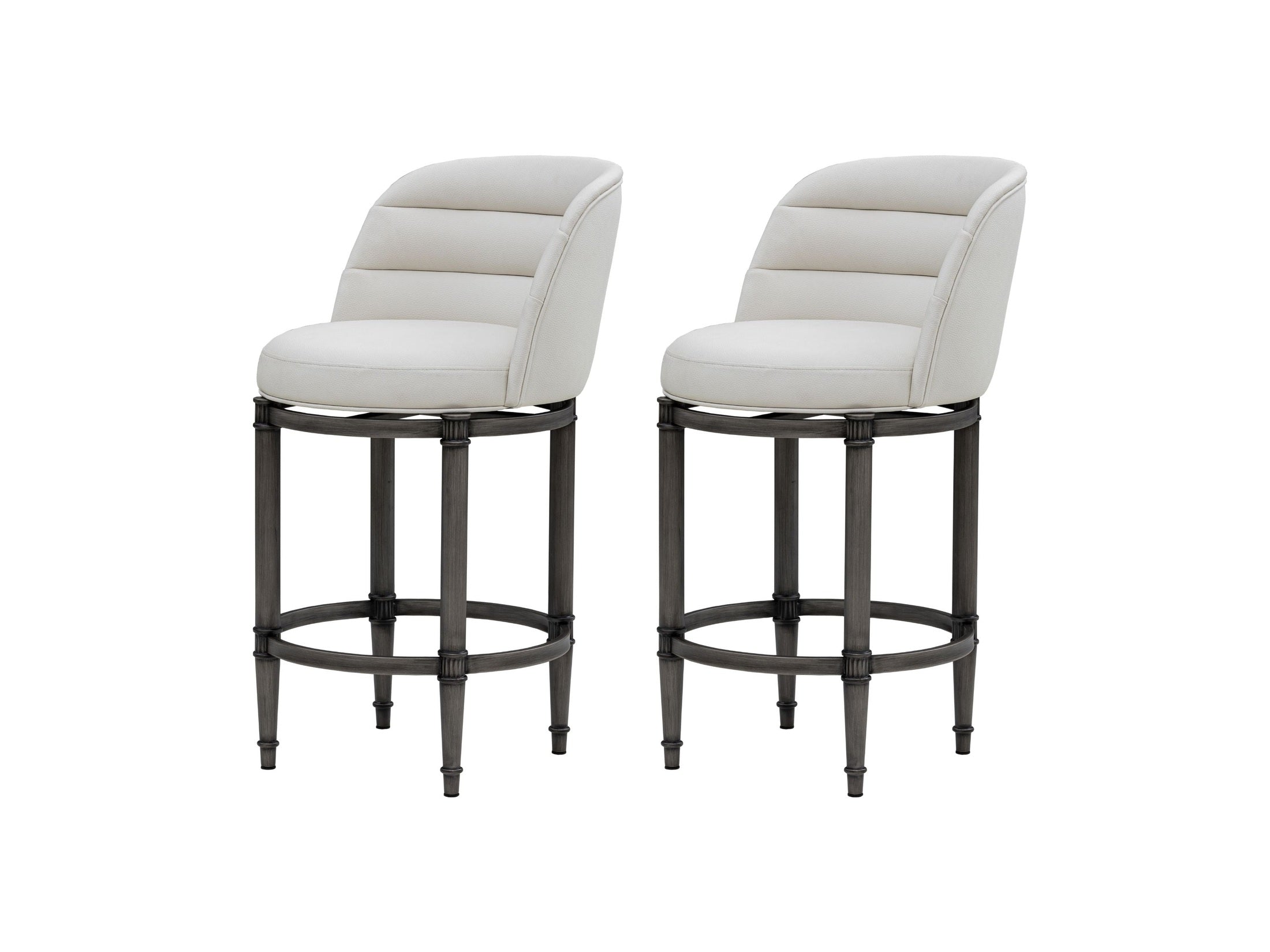 Eunice - Faux Leather Upholstered Swivel Counter Height Barstool