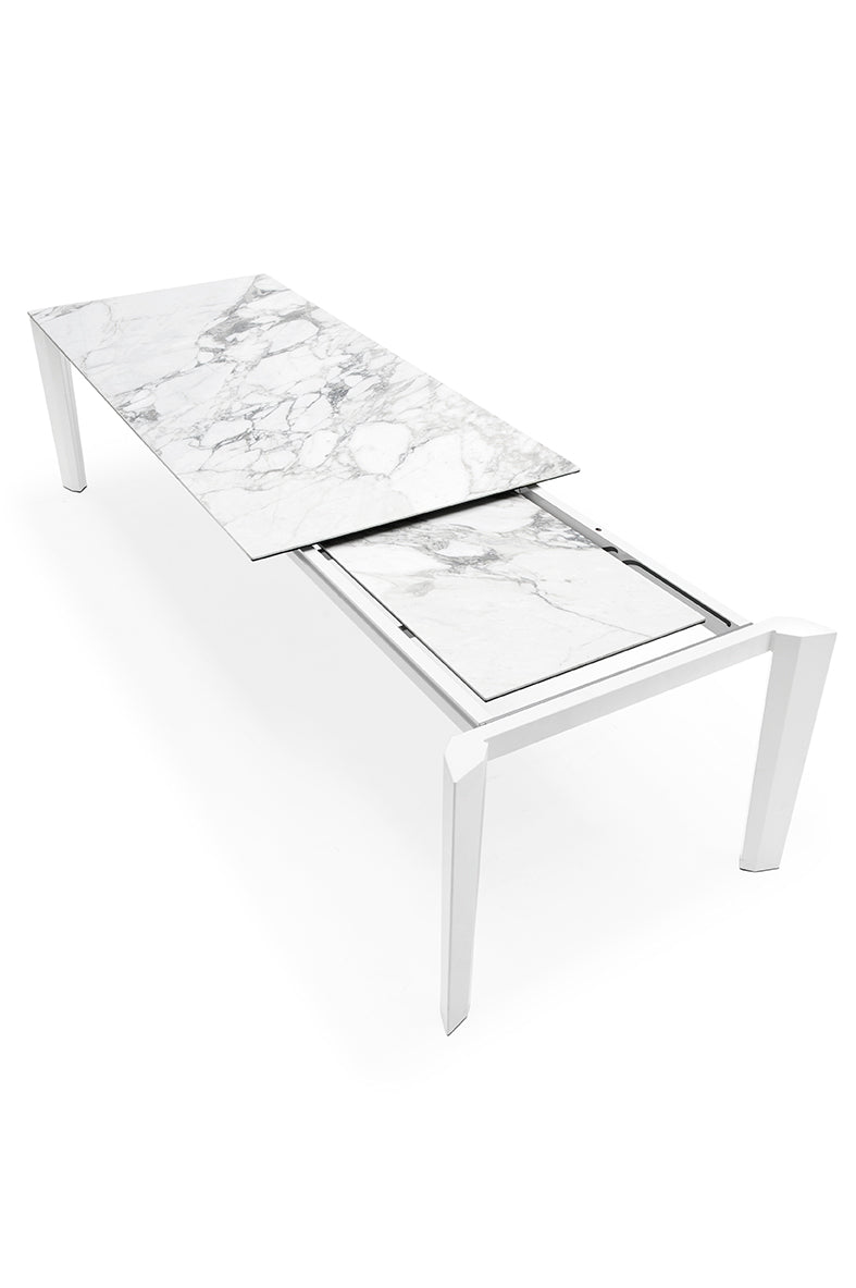 Calligaris Delta CS-4097-R160 Table With Rectangular Extendible Top And Metal Legs