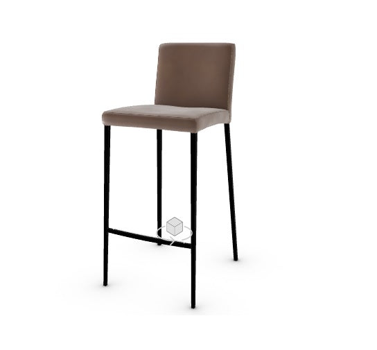 Calligaris Aida CS-2017 modern stool with padded seat and metal frame | Made to Order
