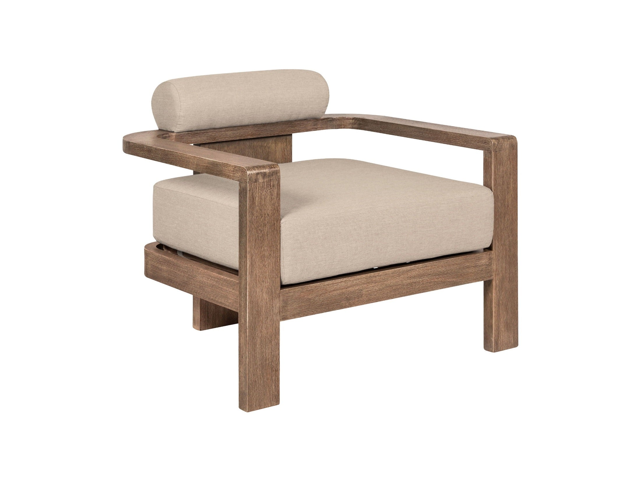 Relic - Outdoor Patio Chair - Weathered Eucalyptus / Taupe