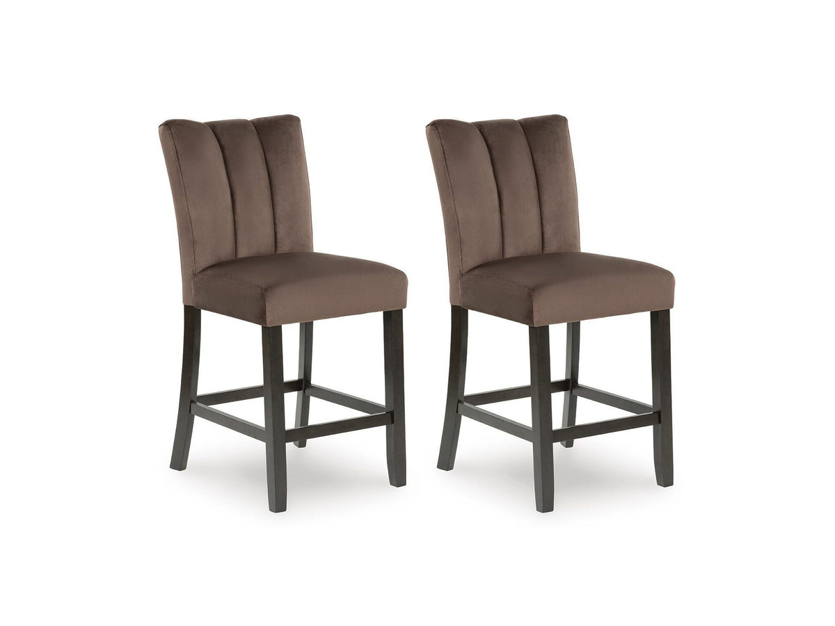 Jeshina - Upholstered Barstool (Set of 2) - Mocha