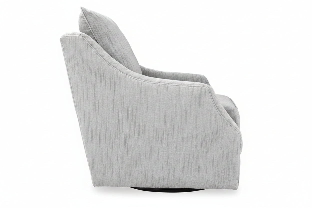 Gray swivel chair on a white background