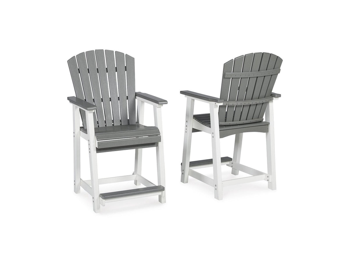 Transville - Barstool (Set of 2) - Gray / White