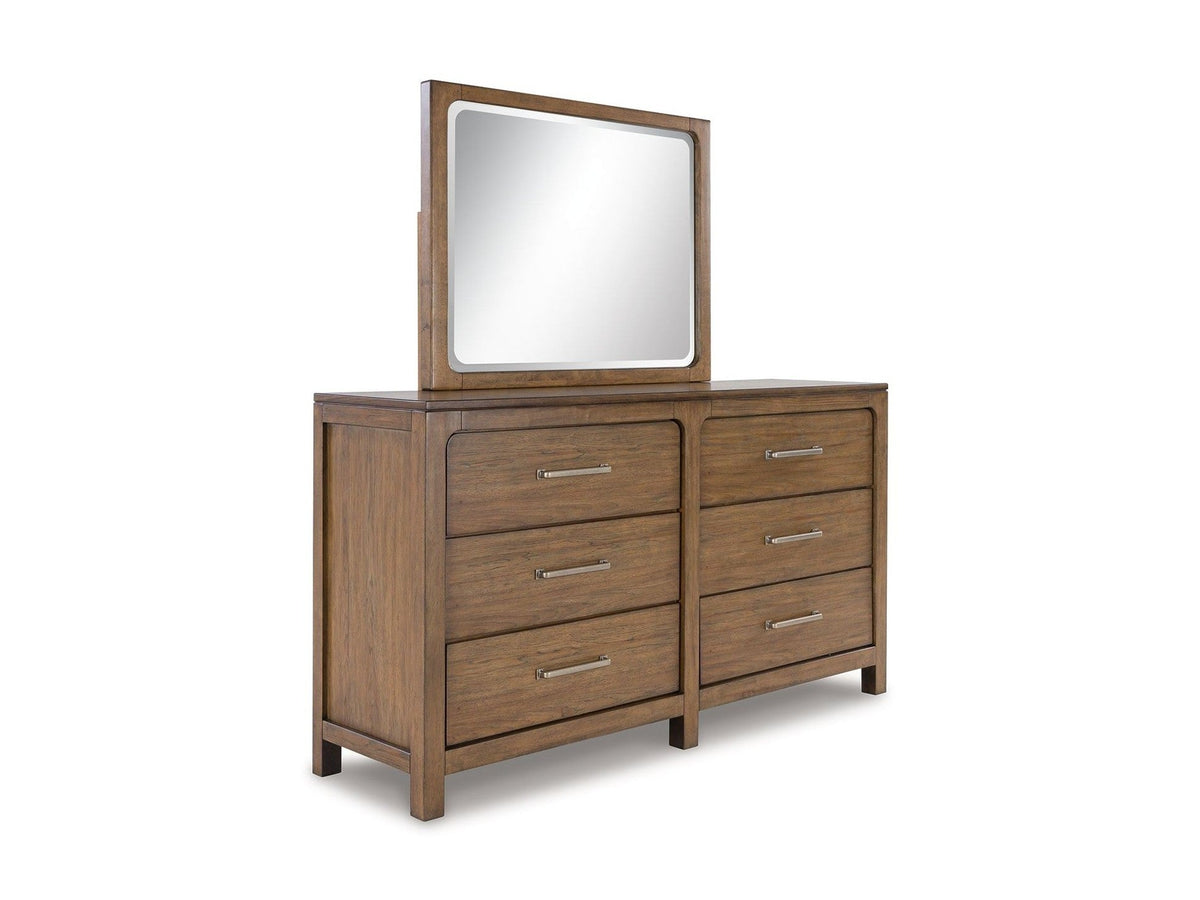Cabalynn - Dresser And Mirror - Light Brown