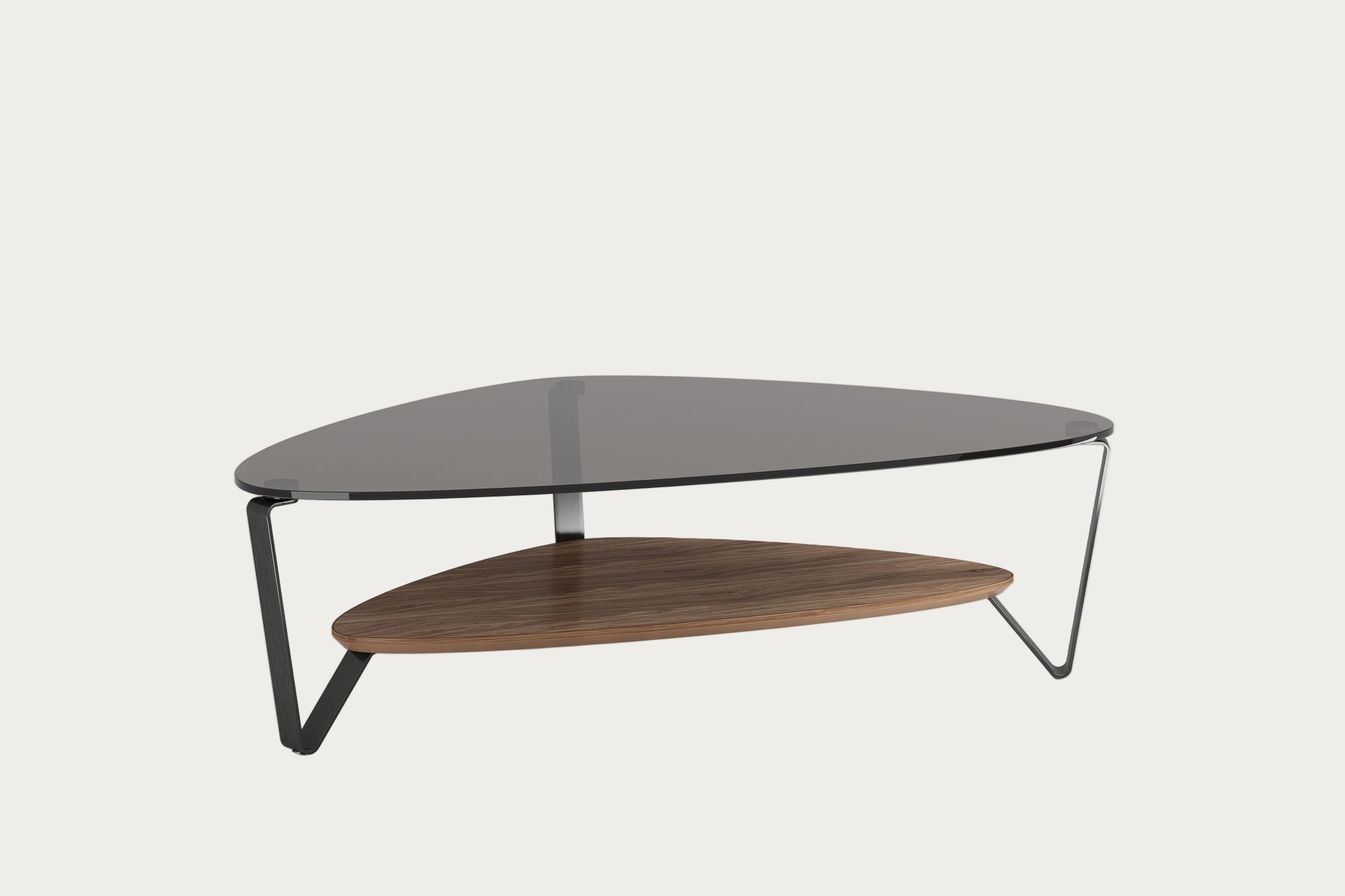 Dino 1363 coffee table in natural walnut finish