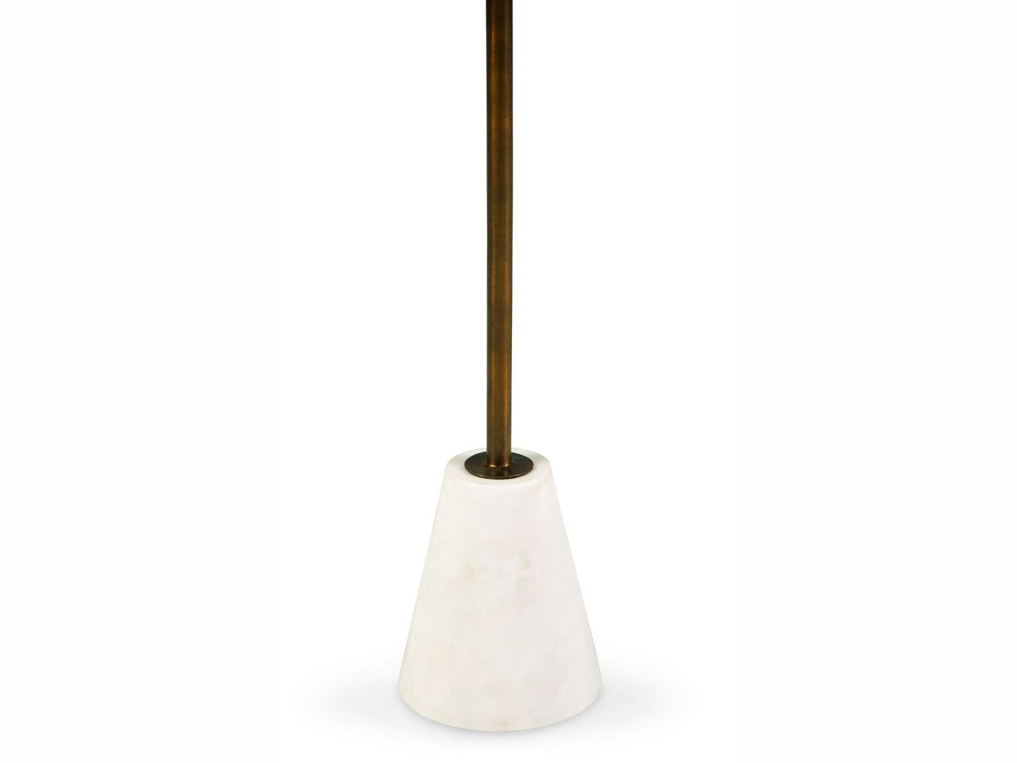 Caramont - Accent Table with White Base - Black / White / Gold Finish