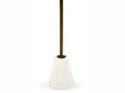 Caramont - Accent Table with White Base - Black / White / Gold Finish