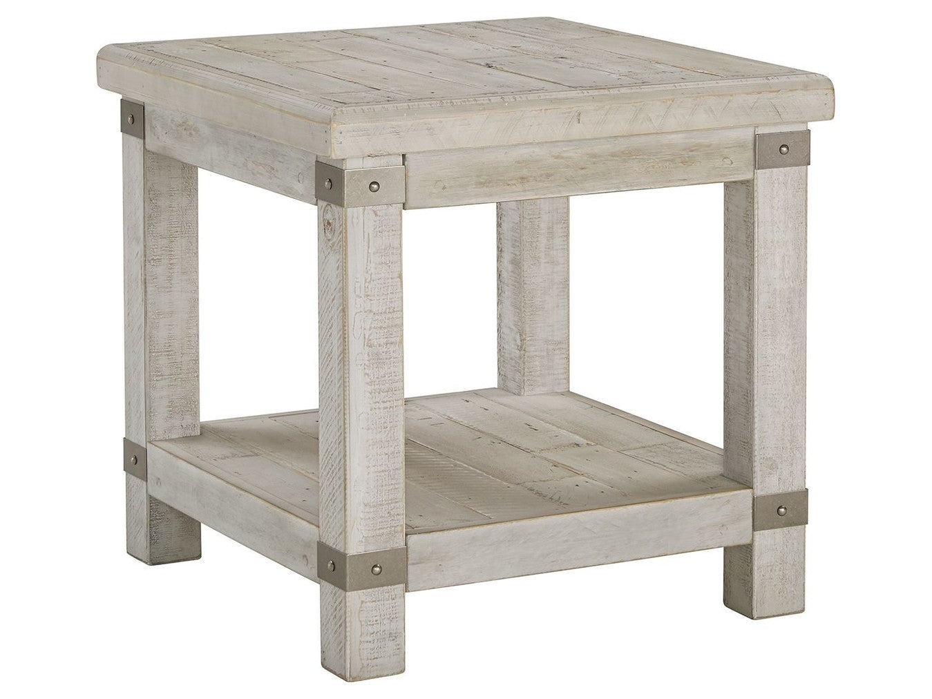 Carynhurst - Rectangular End Table - White Wash Gray