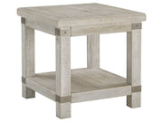 Carynhurst - Rectangular End Table - White Wash Gray