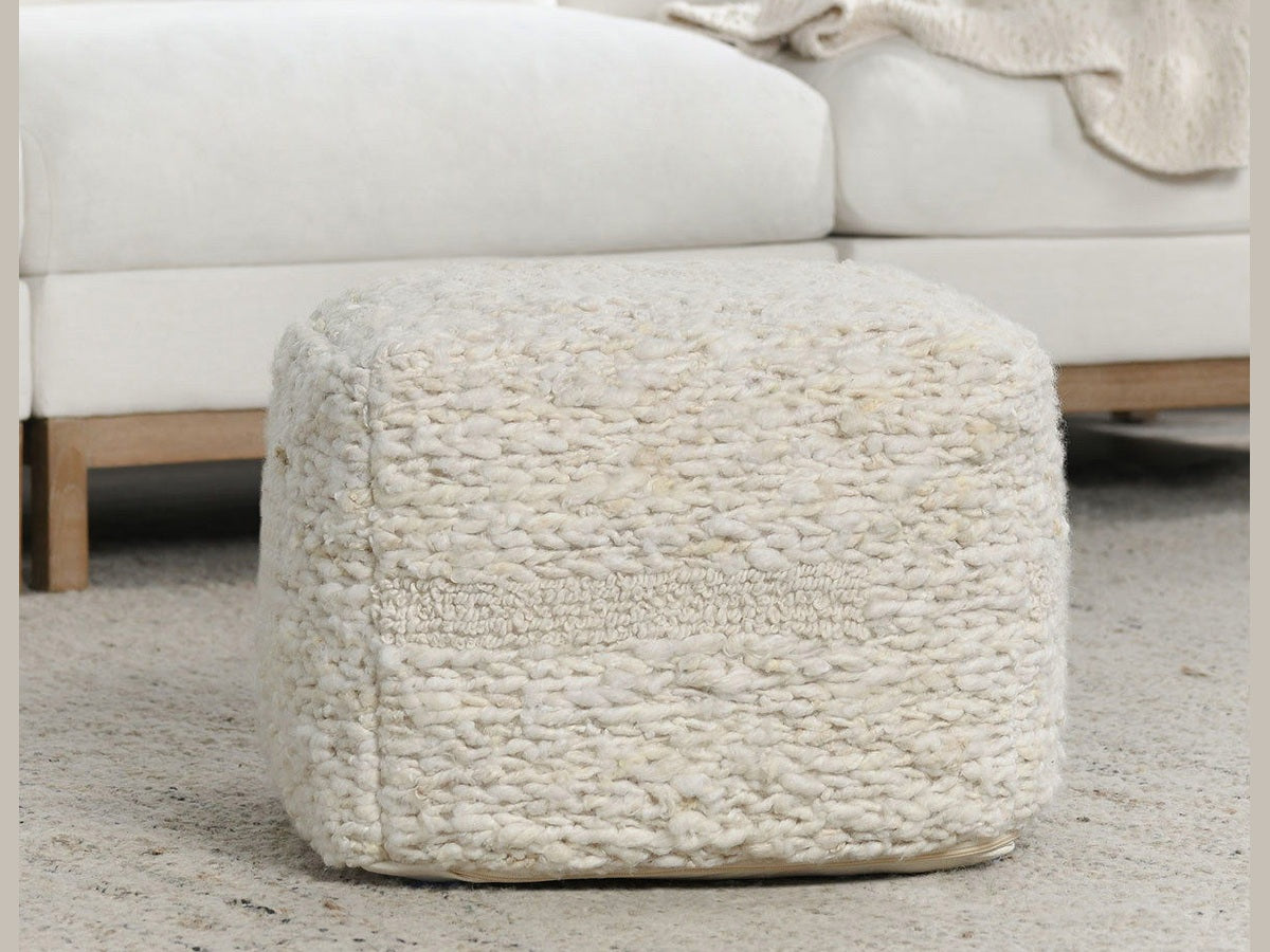 Sinclair - Pouf - Ivory