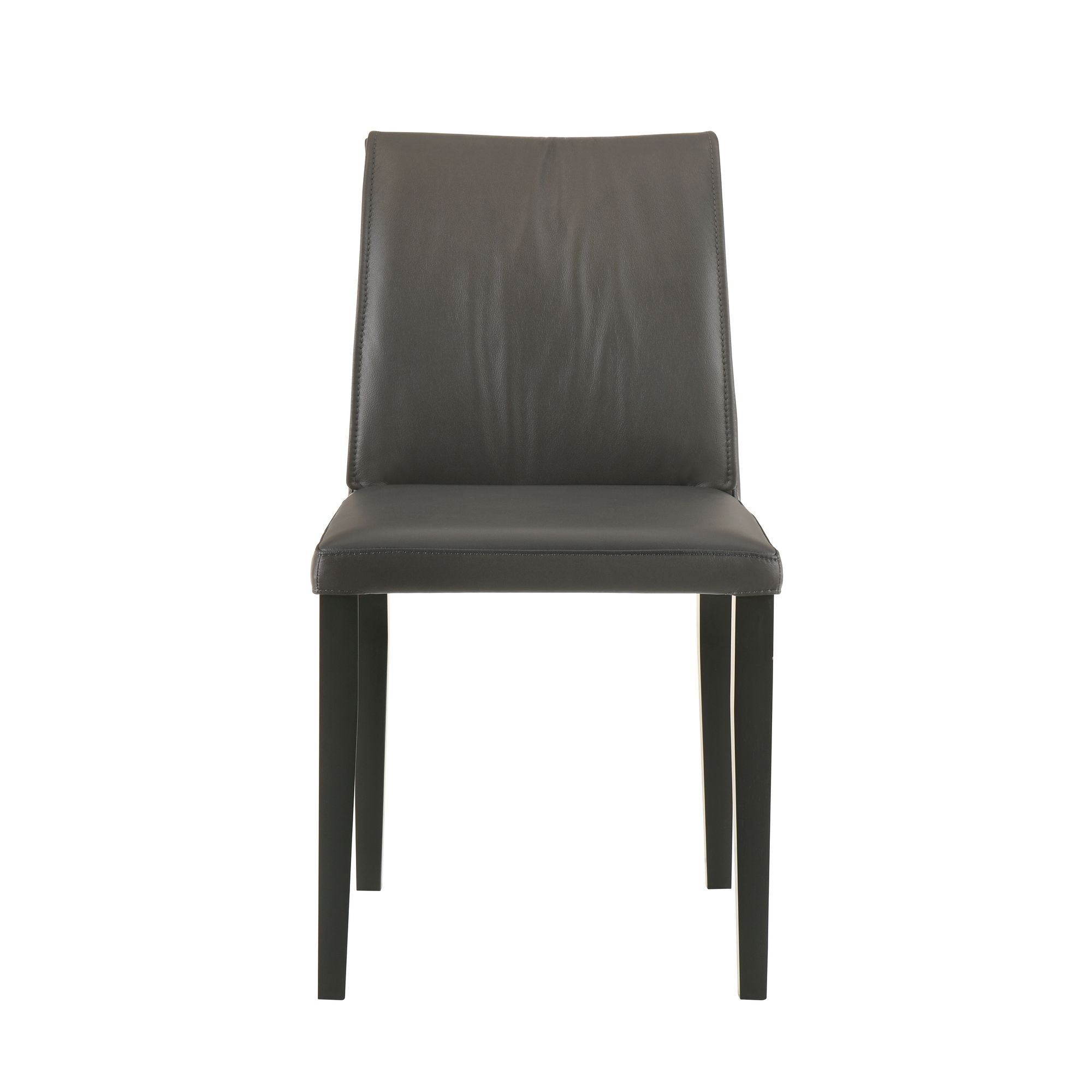 Velena - Full Back Top Grain Leather Upholstered Wood Dining Chairs (Set of 2) - Cola