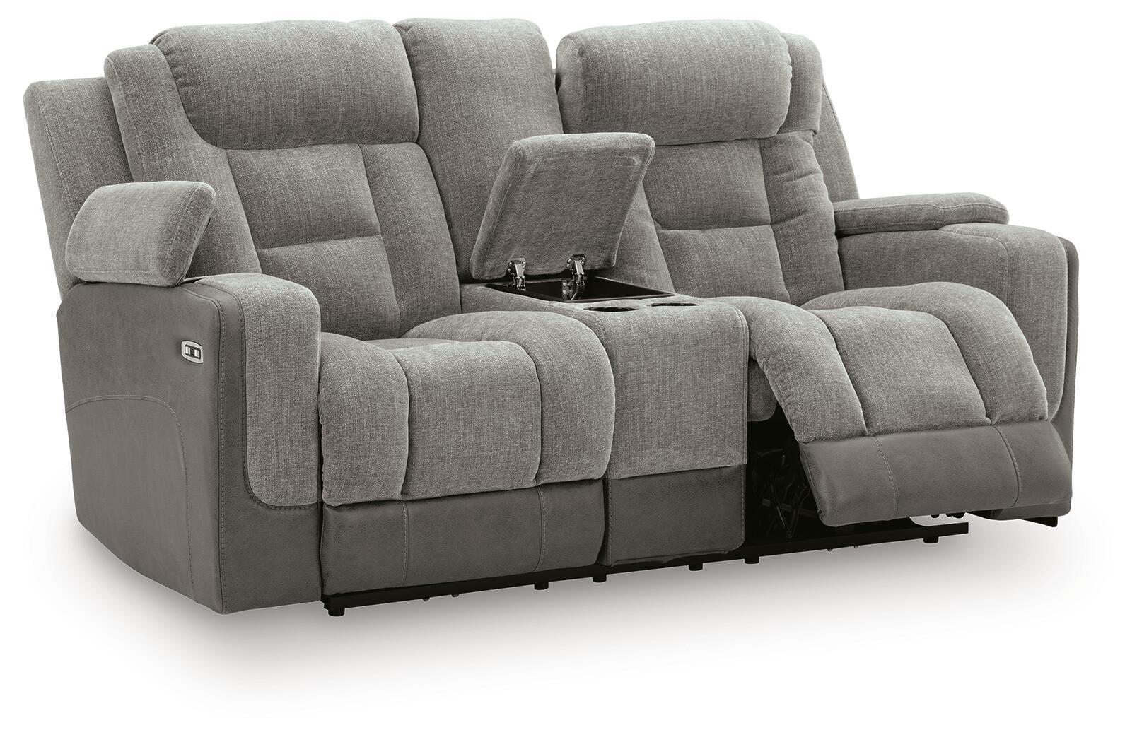 Ultimax - Power Reclining Loveseat With Console / Adjustable Headrest