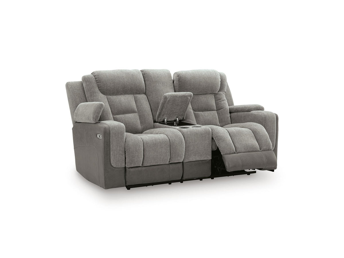 Mixed Motion - Power Reclining Loveseat With Console / Adjustable Headrest