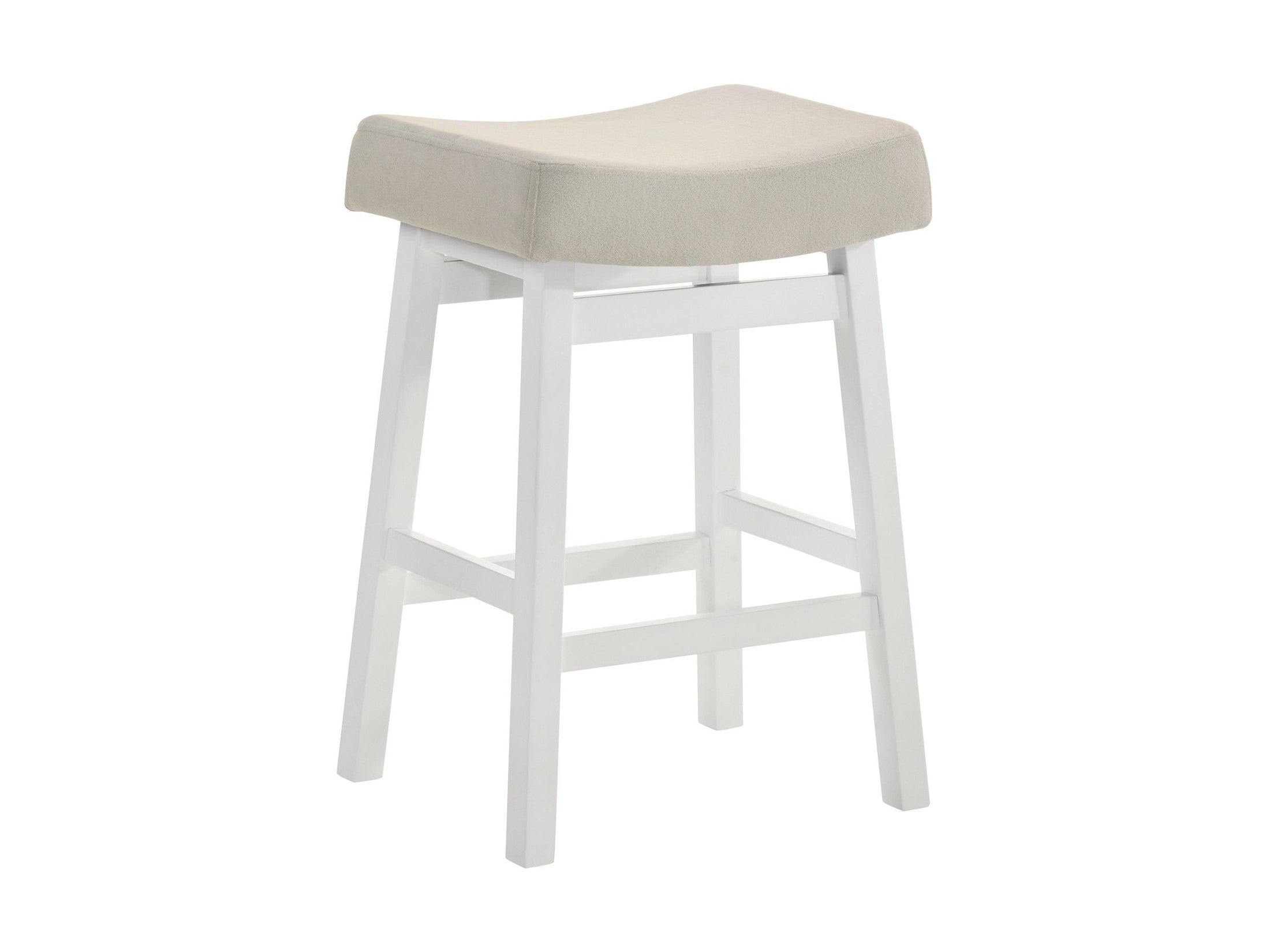Lenon - Modern Farmhouse Wood Counter Height Kitchen Bar Stool