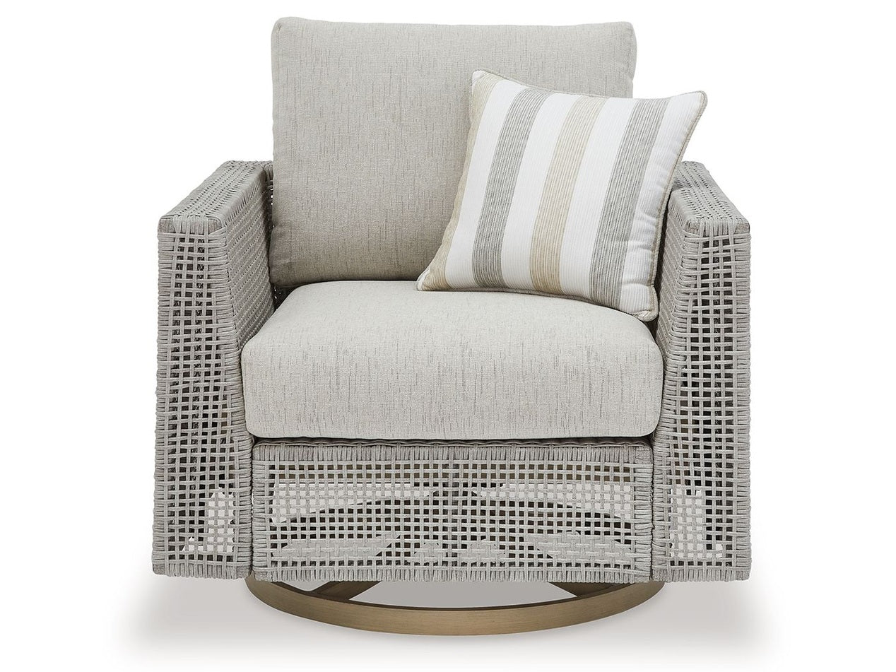 Seton Creek - Swivel Lounge With Cushion - Gray