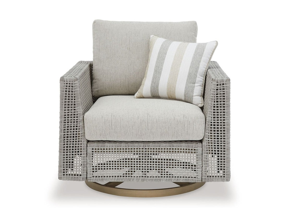 Seton Creek - Swivel Lounge With Cushion - Gray