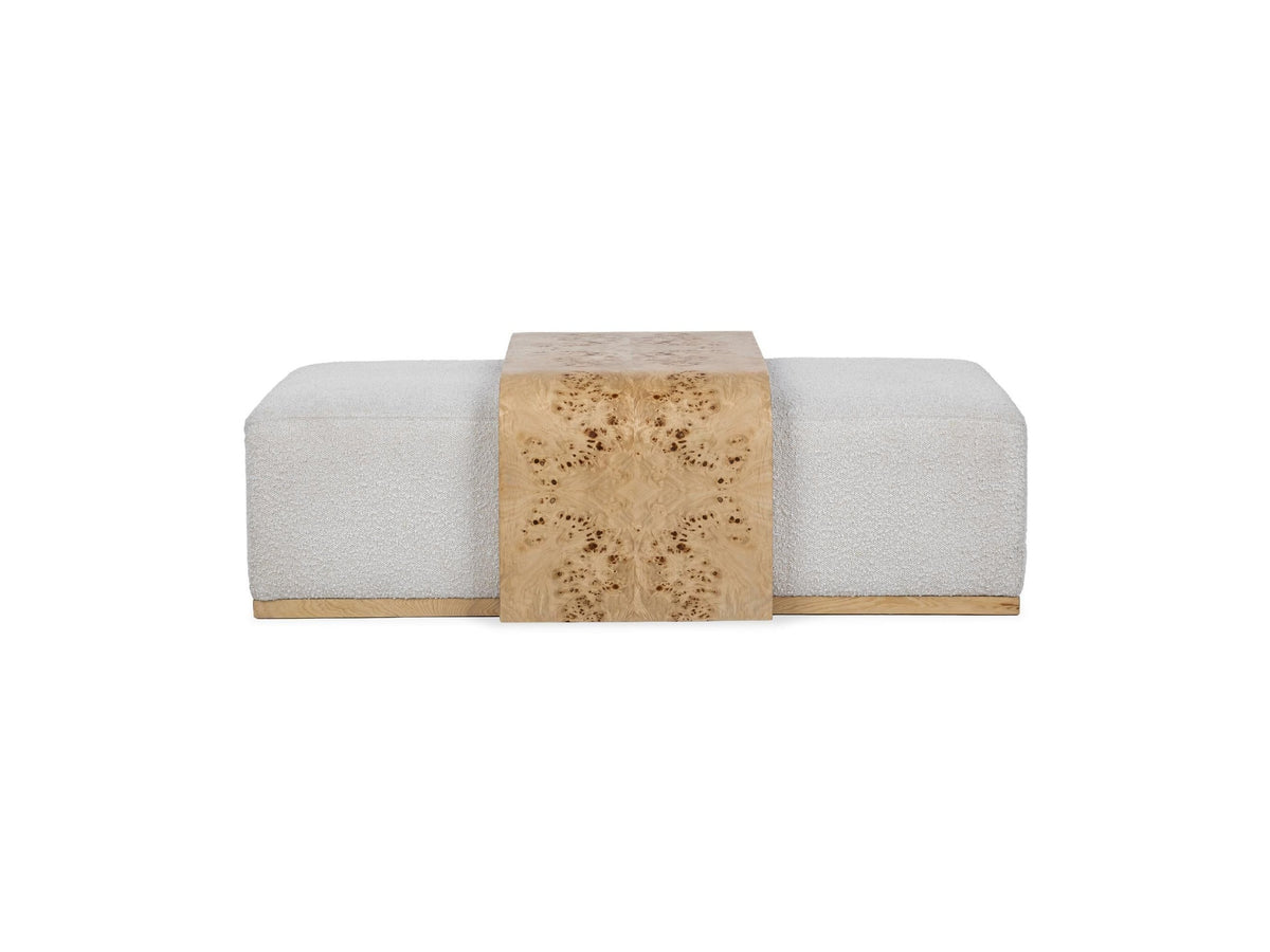 Kenan - Rectangle Ottoman Coffee Table - Creamy Ivory