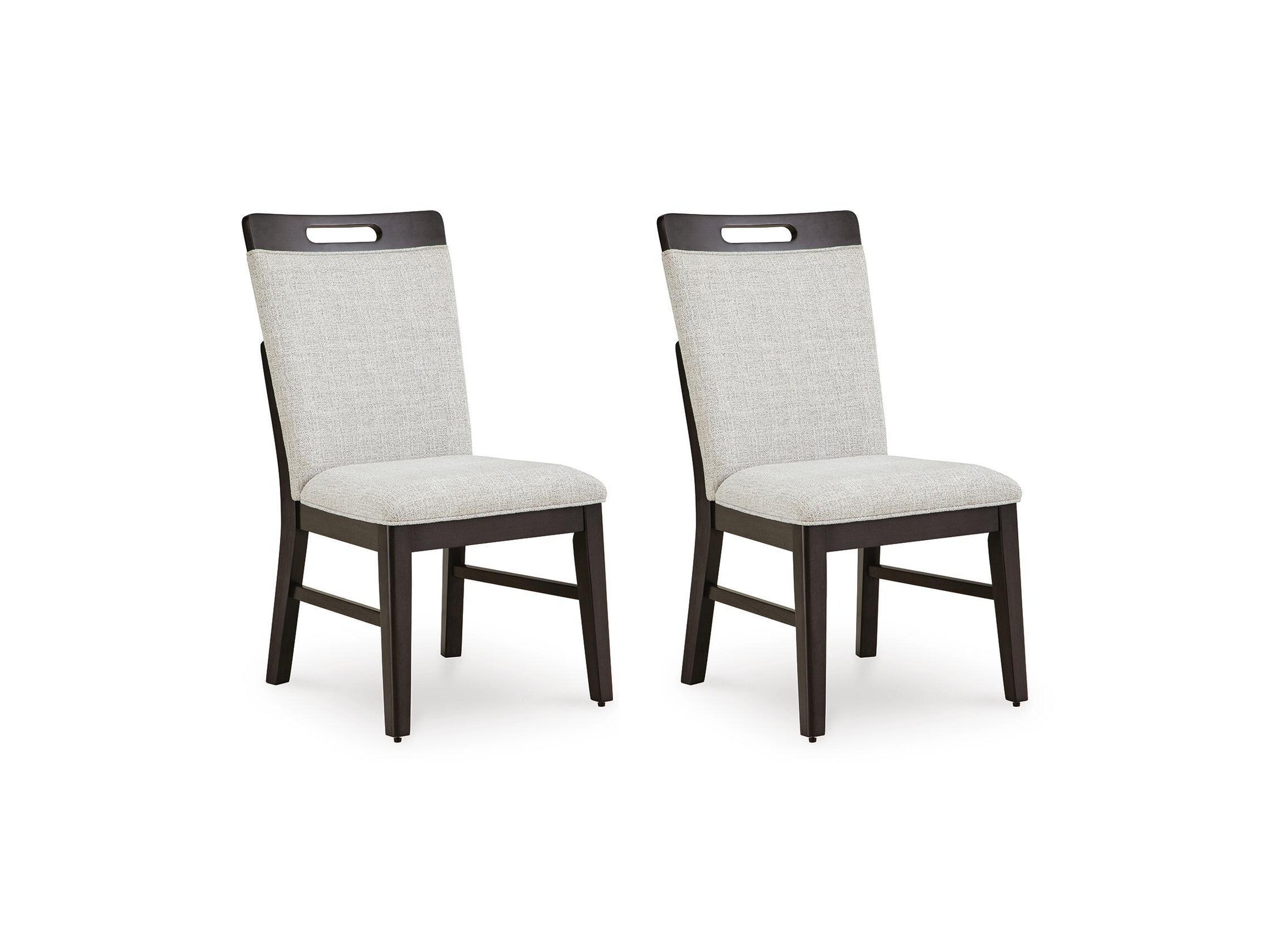 Neymorton - Dining Upholstered Side Chair (Set of 2) - Light Gray / Brown