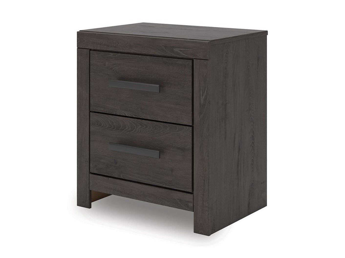 Prendonea - Two Drawer Night Stand - Charcoal