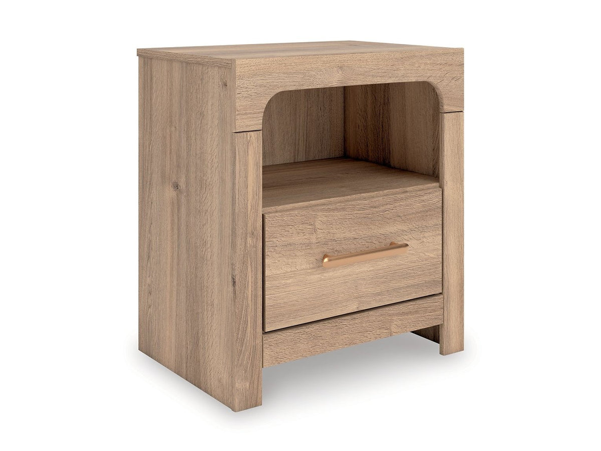 Kinlanni - One Drawer Night Stand - Tan