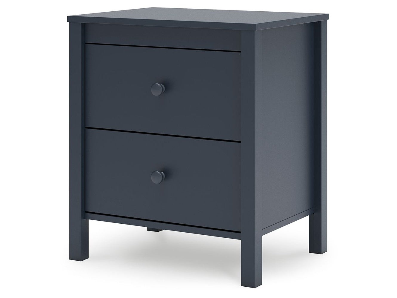 Simmenfort - Two Drawer Night Stand - Navy Blue
