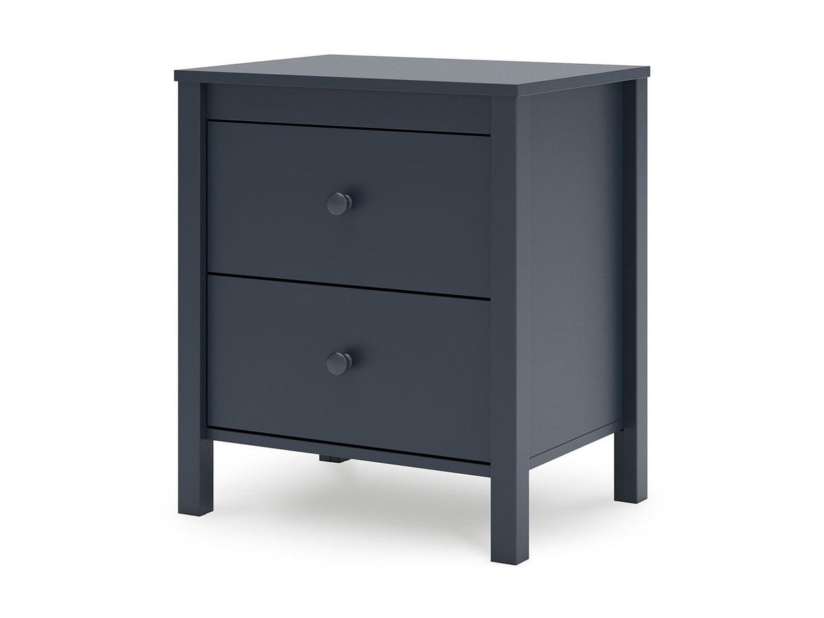 Simmenfort - Two Drawer Night Stand - Navy Blue