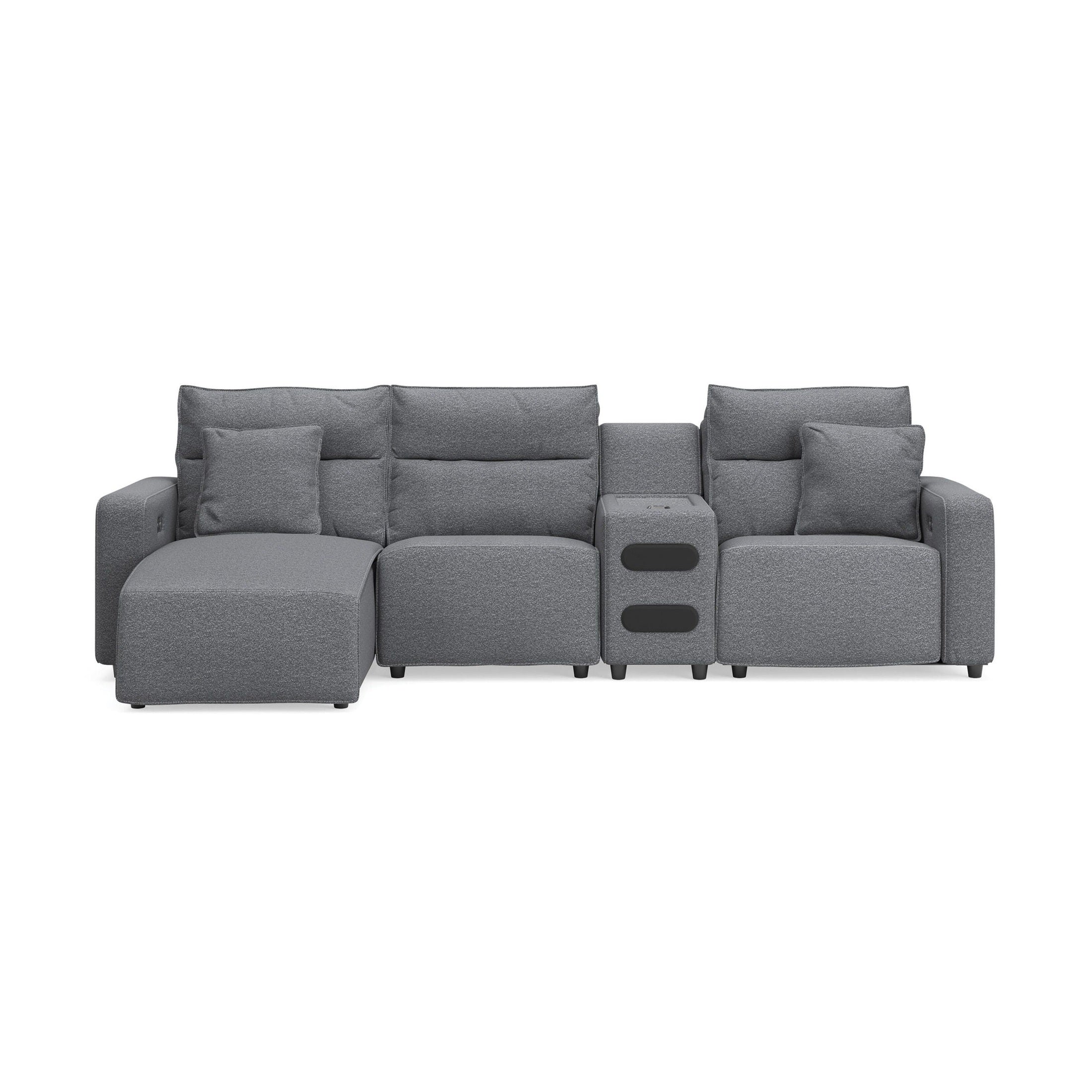 Modmax II - Reclining Sectional - Salt And Pepper