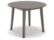 Shullden - Round Drm Drop Leaf Table - Gray