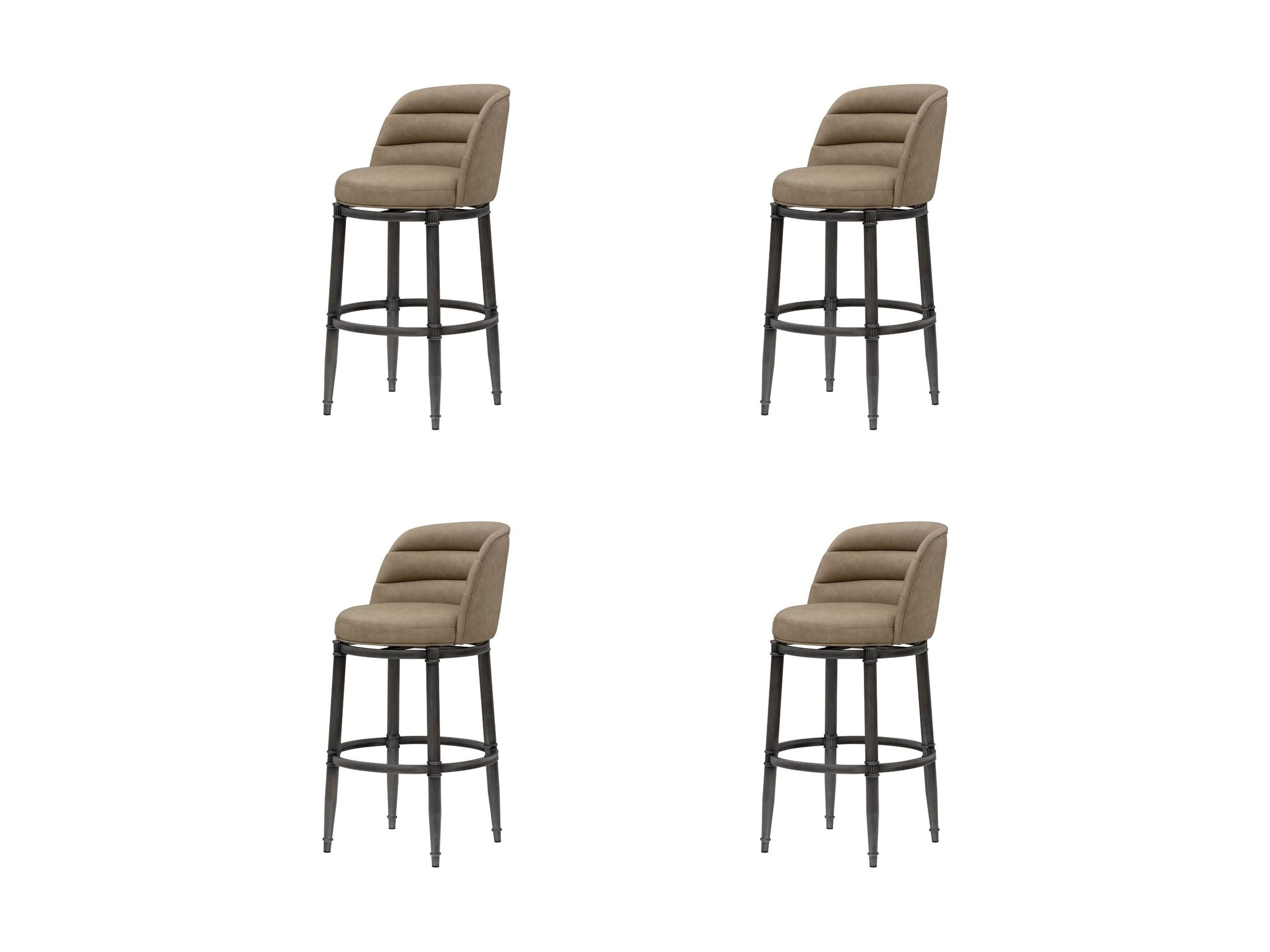 Eunice - Faux Leather Upholstered Swivel Barstool